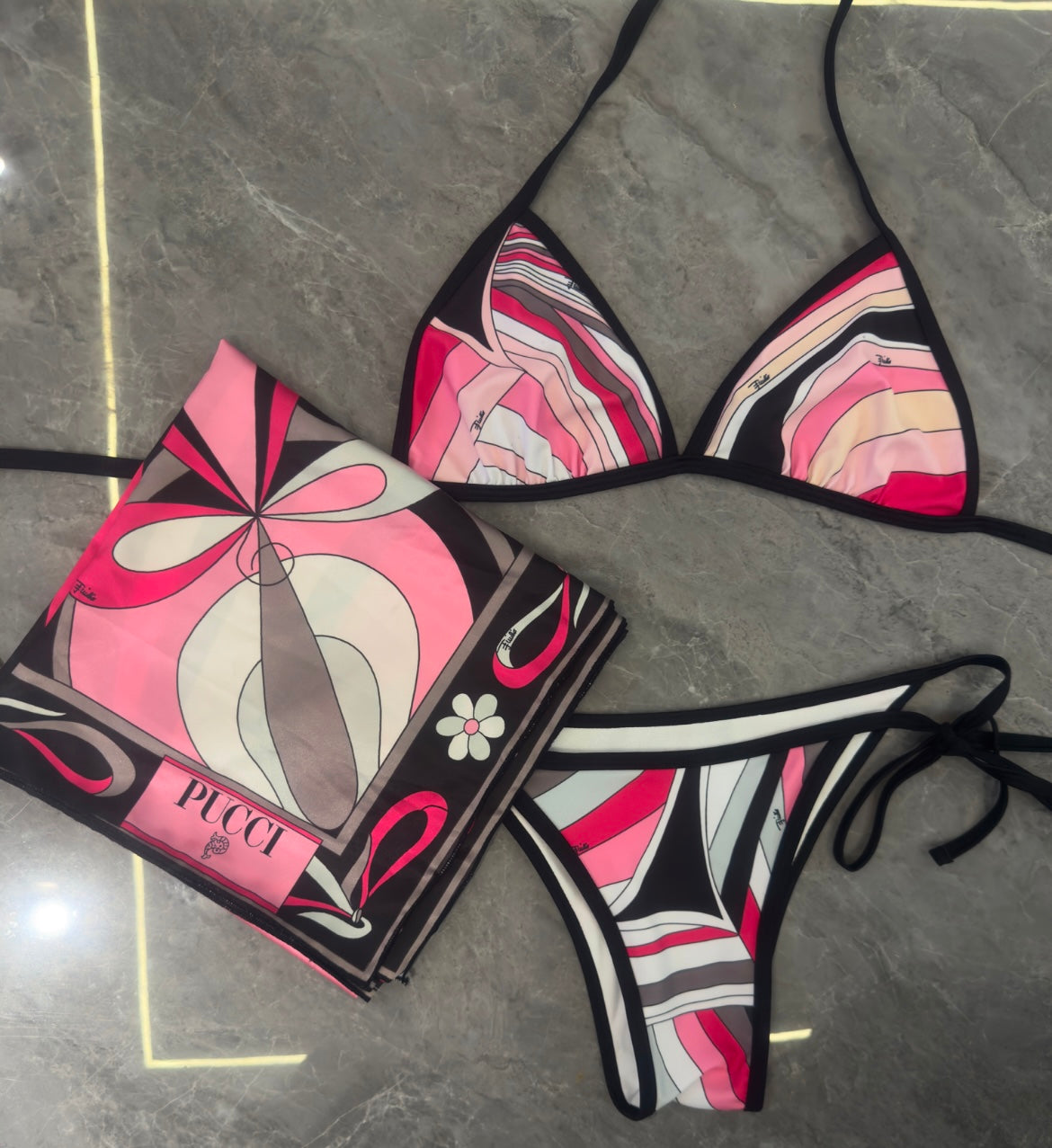 Pink Pucci 2-piece w/scarf