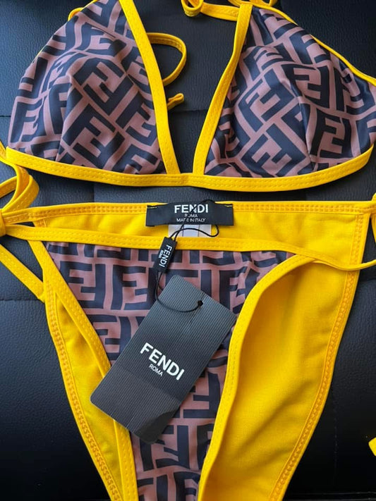 Yellow Fendi 2-piece